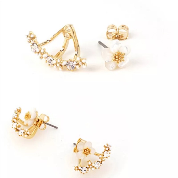 Daisy Flower Earring Studs Silver Plated Gold NEW - Picture 6 of 7